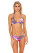 Luli Fama Pink Lagoon Halter bikini top
